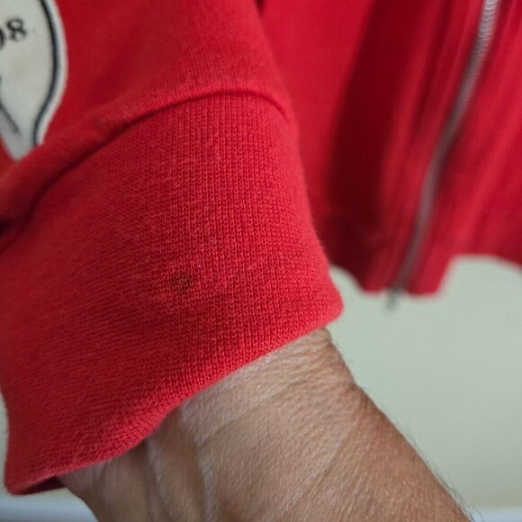 Profound Aesthetic Red Zip-Up Logo Hoodie With Pockets  Size S - Picture 10 of 10